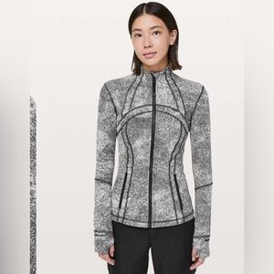 Lululemon Define Jacket Luon Spray Jacquard White Black Size 4